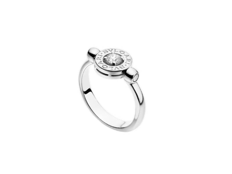 18KT WHITE GOLD RING WITH CENTRAL DIAMOND BVLGARI BVLGARI BULGARI AN850414